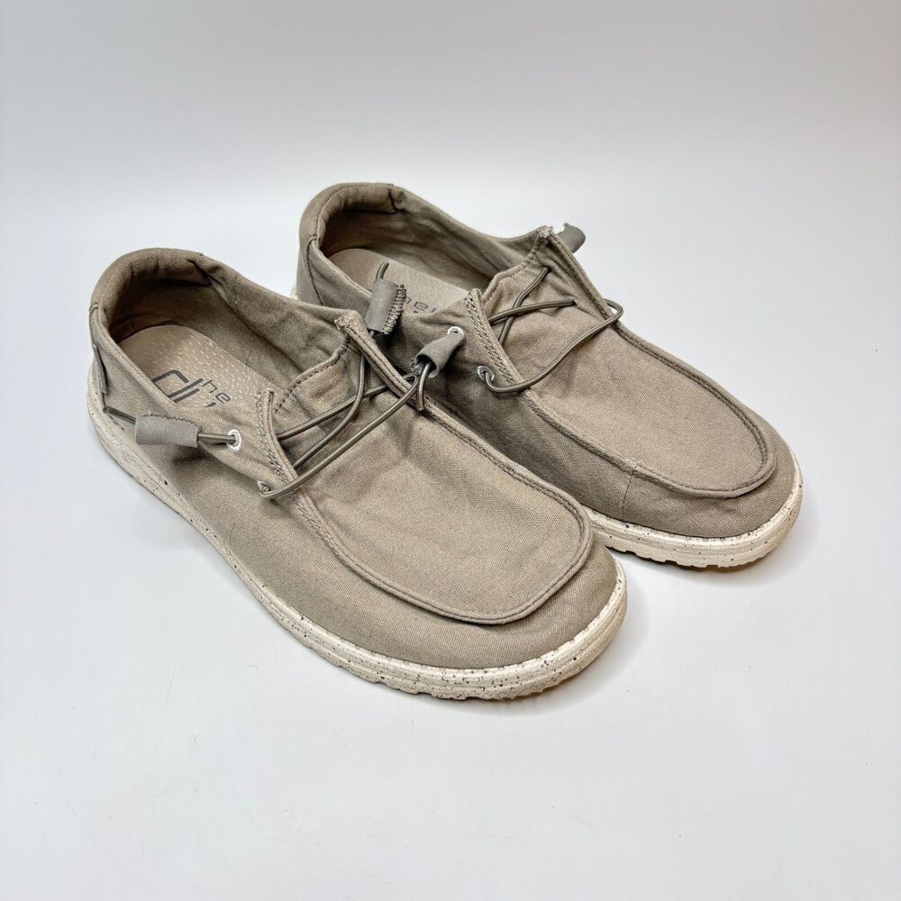 HEY DUDE Wendy Gray Casual Summer Slip On Shoes Womens Size 10